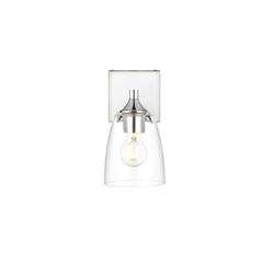 Gianni 1 light Chrome and Clear Bath Sconce