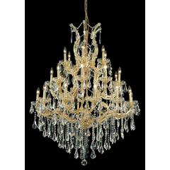 Maria Theresa 28 light Gold Chandelier Clear Royal Cut Crystal