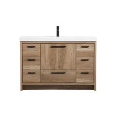 48 inch Single bathroom vanity in natural oak