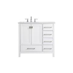 36 inch Single Bathroom Vanity in White