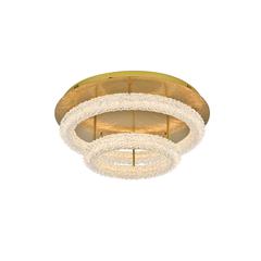 Bowen 26 inch Adjustable LED Flush Mount in Satin Gold