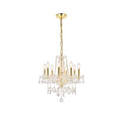 Princeton 8 light Gold Chandelier Clear Royal Cut Crystal