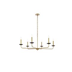 Cohen 42 inch pendant in black and brass