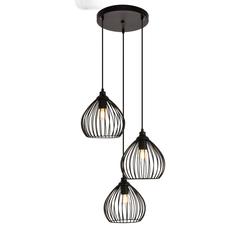 Sayer Collection Pendant D16.0 H23.1 Lt:3 Black Finish