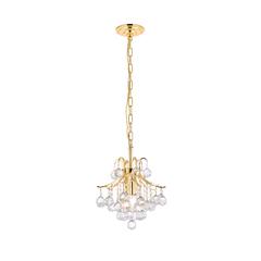 Toureg 3 light Gold Pendant Clear Royal Cut Crystal