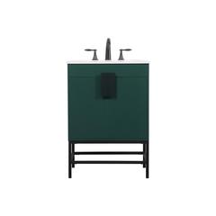 24 inch Single bathroom vanity in green