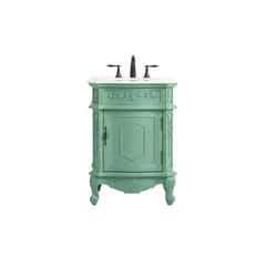 24 inch Single Bathroom vanity in vintage mint