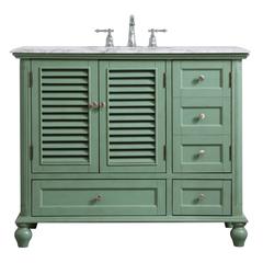 42 inch Single Bathroom Vanity in Vintage Mint