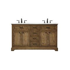 60 inch double bathroom vanity in driftwood