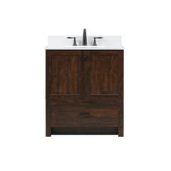 30 inch Single bathroom vanity in expresso with backsplash