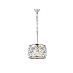 Madison 3 light polished Nickel Pendant Clear Royal Cut Crystal