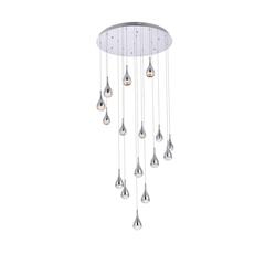 Amherst 36 inch LED chandelier in chrome