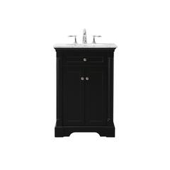 24 inch Single bathroom vanity set in black