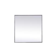 Metal Frame Square Mirror 24 inch in Silver