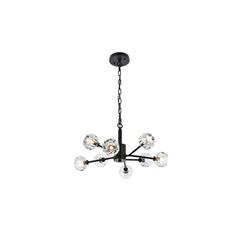 Graham 8 Light Pendant in Black