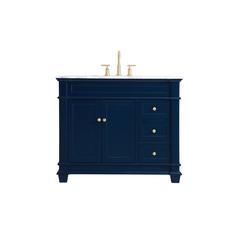 42 inch Single Bathroom Vanity set in Blue