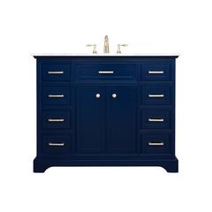42 inch Single bathroom vanity in Blue
