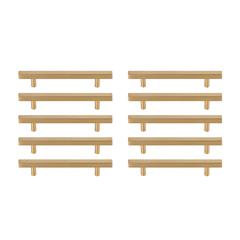 Dior 5" Center to Center Brass Bar Pull Multipack (set of 10)