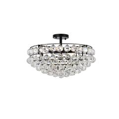 Savannah 20 inch flush mount in black