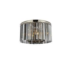 Sydney 8 light polished nickel Flush Mount Silver Shade (Grey) Royal Cut Crystal