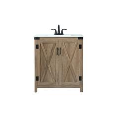 30 inch Single bathroom vanity in natural oak