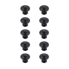 Minu 1.3" Diameter Matte Black Mushroom Knob Multipack (Set of 10)
