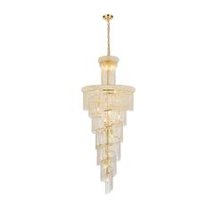 Spiral 28 light Gold Chandelier Clear Royal Cut Crystal