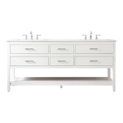 72 inch double bathroom vanity in white