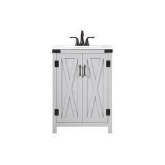 24 inch Single bathroom vanity in grey