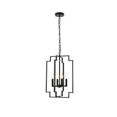 Rosenfeld 4 lights pendant in black