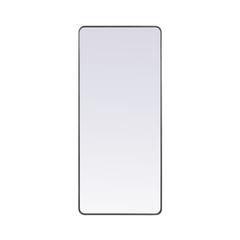 Soft Corner Metal Rectangle Mirror 32x72 Inch in Silver