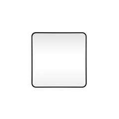 Soft corner metal square mirror 30x30 inch in Black