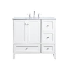 36 inch Single Bathroom Vanity in White