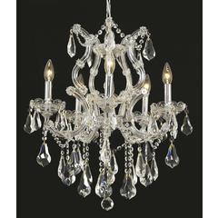 Maria Theresa 6 light Chrome Chandelier Clear Royal Cut Crystal