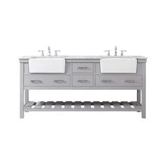 72 inch double bathroom vanity in grey