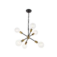Nolan 6 Light matte black Pendant