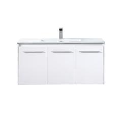 40 inch  Single Bathroom Floating Vanity in White