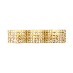 Ollie 3 light Brass and Clear Crystals wall sconce