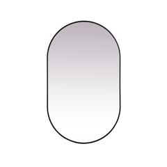 Metal Frame Oval Mirror 36x60 Inch in Black