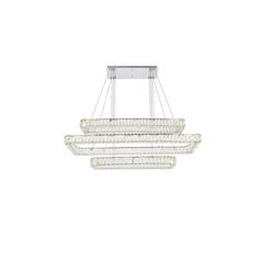 Monroe 50 inch LED triple rectangle pendant in chrome