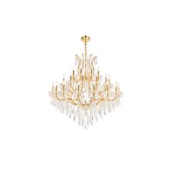 Maria Theresa 37 light Gold Chandelier Clear Royal Cut Crystal