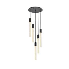 Weston 5 lights pendant in black