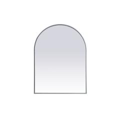 Metal Frame Arch Mirror 27x36 Inch in Silver