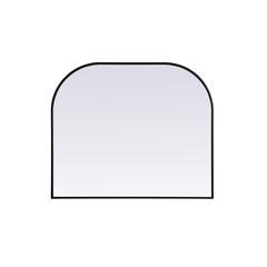 Metal Frame Arch Mirror 40x34 Inch in Black