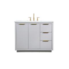 42 inch Single bathroom vanity in grey