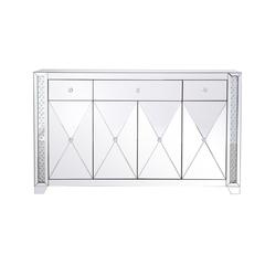 60 in clear crystal mirrored credenza