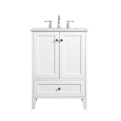 24 inch Single Bathroom Vanity in White