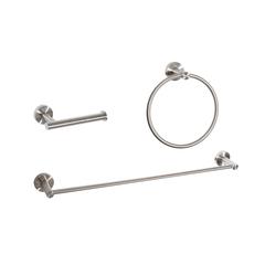 Alma 3-Piece Bathroom Hardware Set in Brushed Nickel