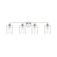 Mayson 4 light Chrome and Clear Bath Sconce