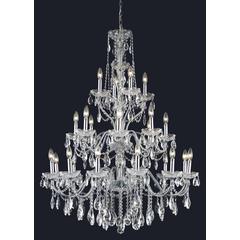 St. Francis 24 light Chrome Chandelier Clear Royal Cut Crystal